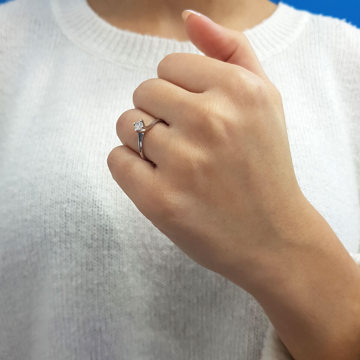 E-VS 0.20 Carat Diamond Solitaire Ring