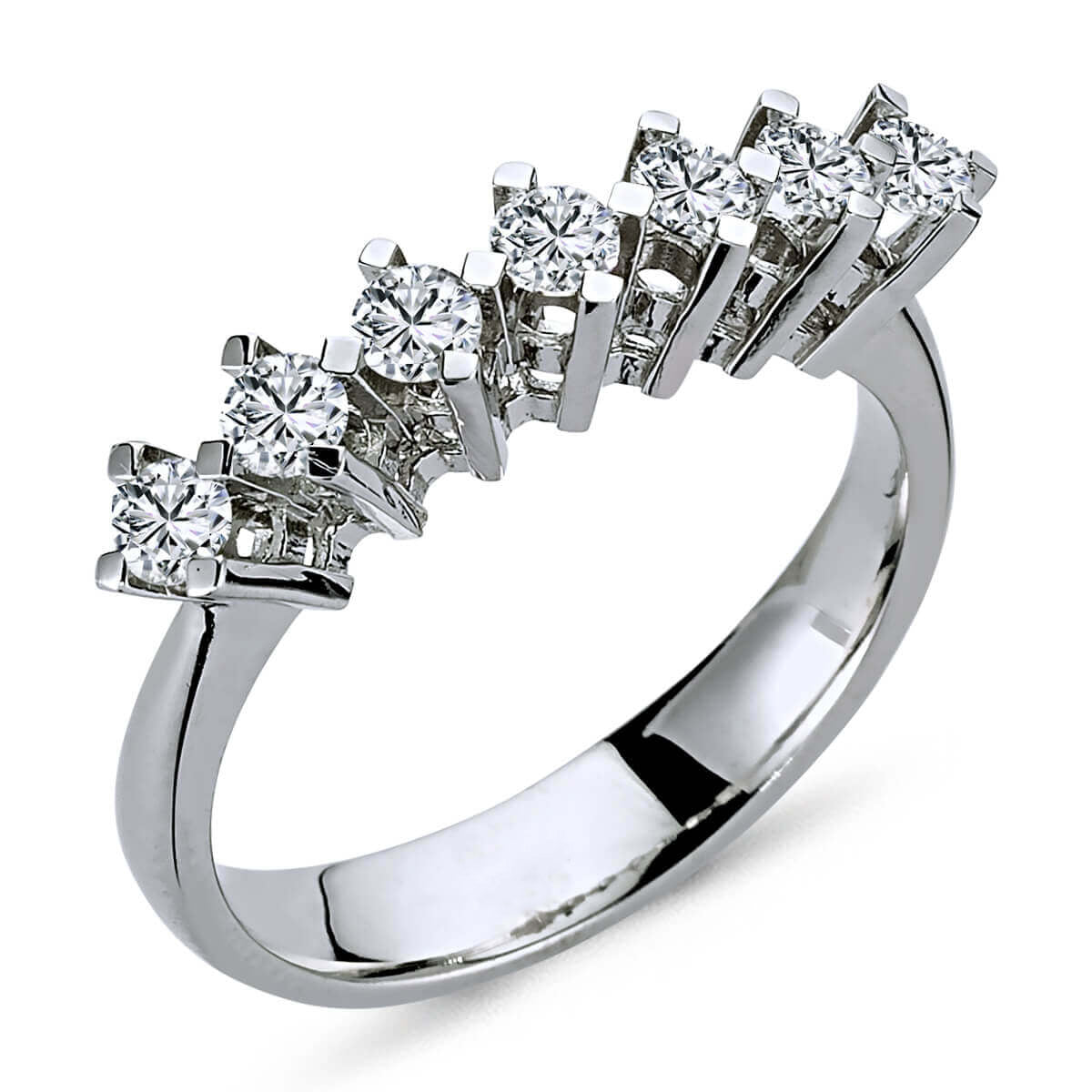 0.56 Carat Diamond Seven Stone Ring