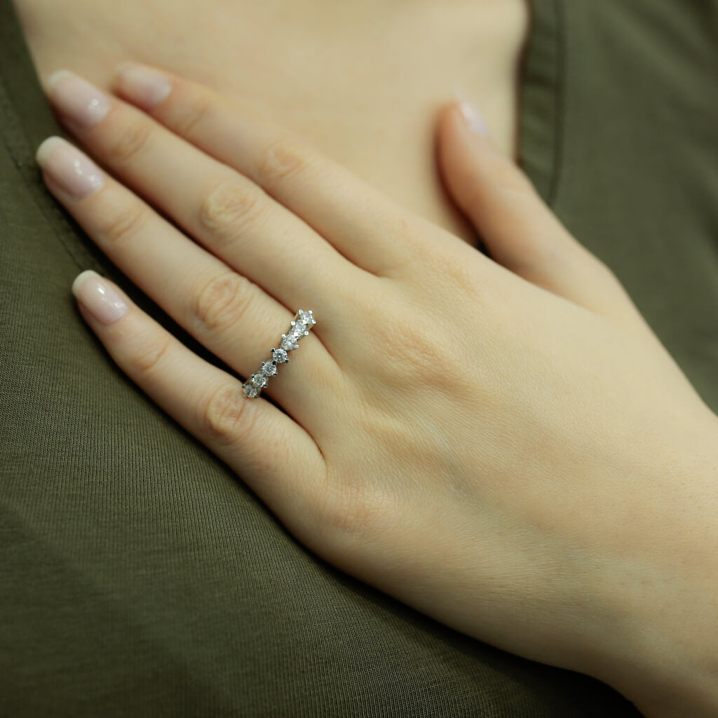 0.56 Carat Diamond Seven Stone Ring