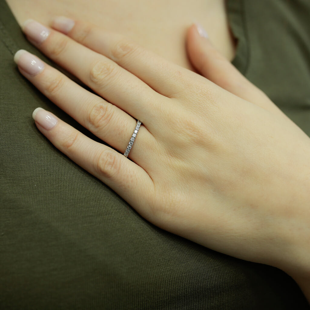 0.44 Carat Diamond Half Ring