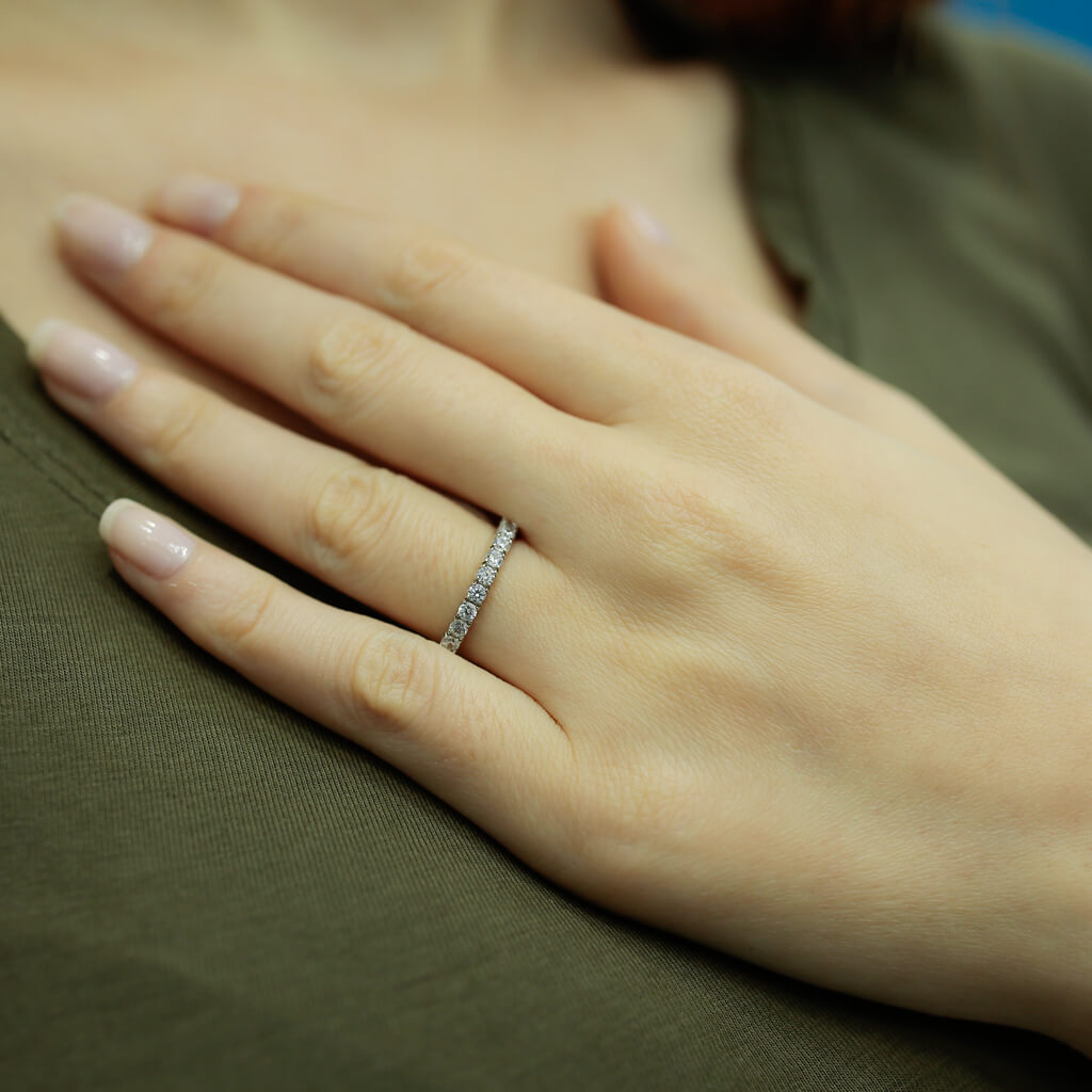 0.70 Carat Diamond Half Ring