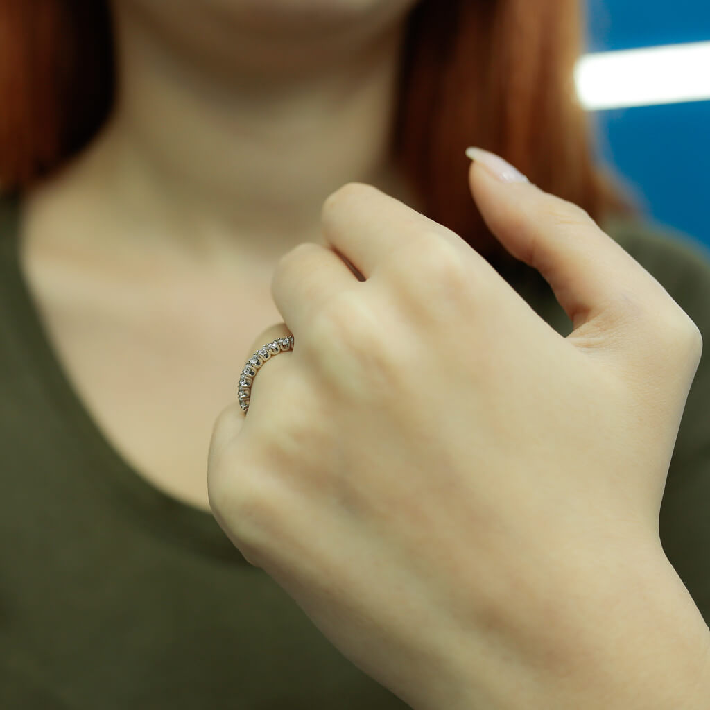 0.70 Carat Diamond Half Ring