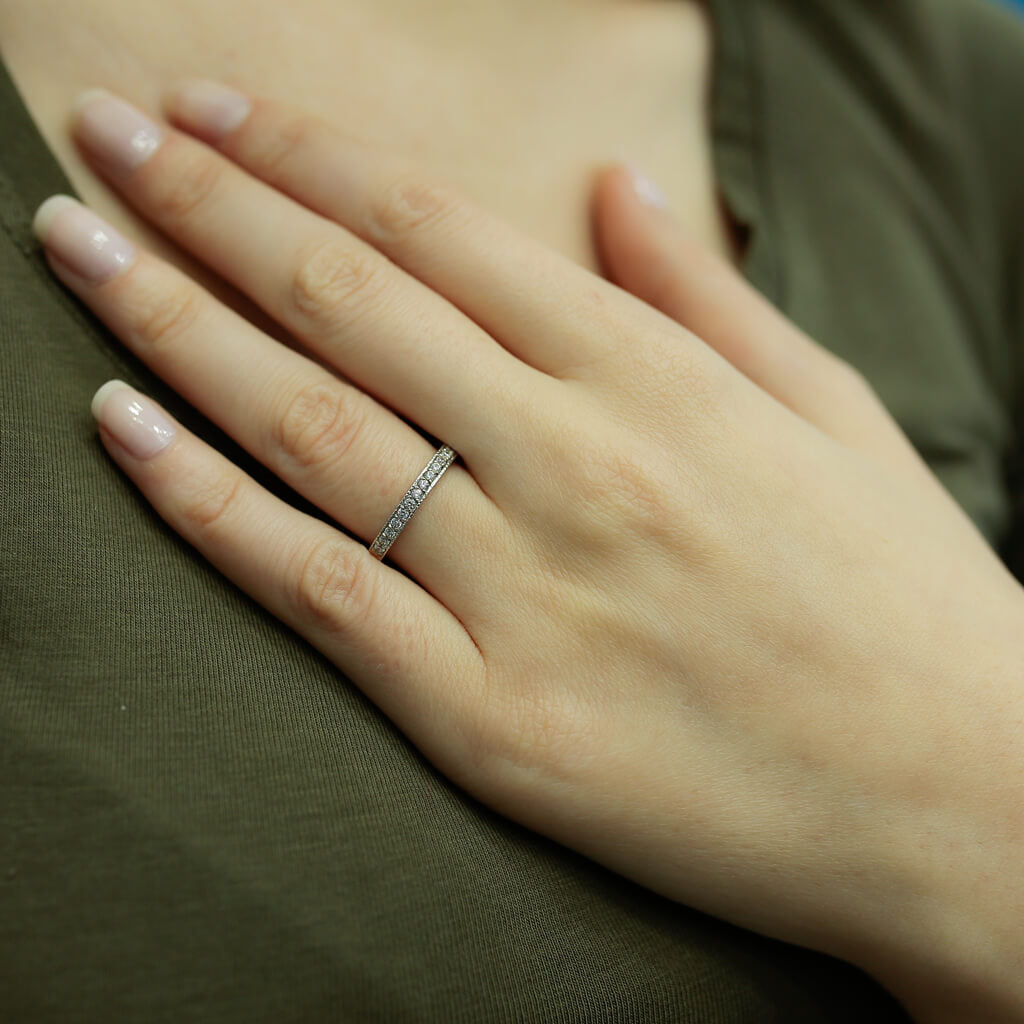 0.23 Carat Diamond Half Ring