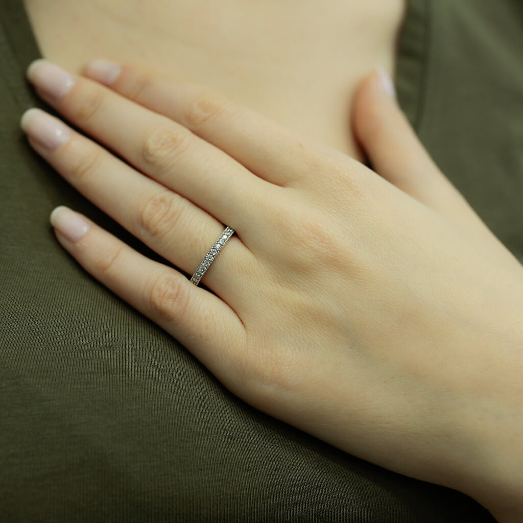 0.19 Carat Diamond Half Ring