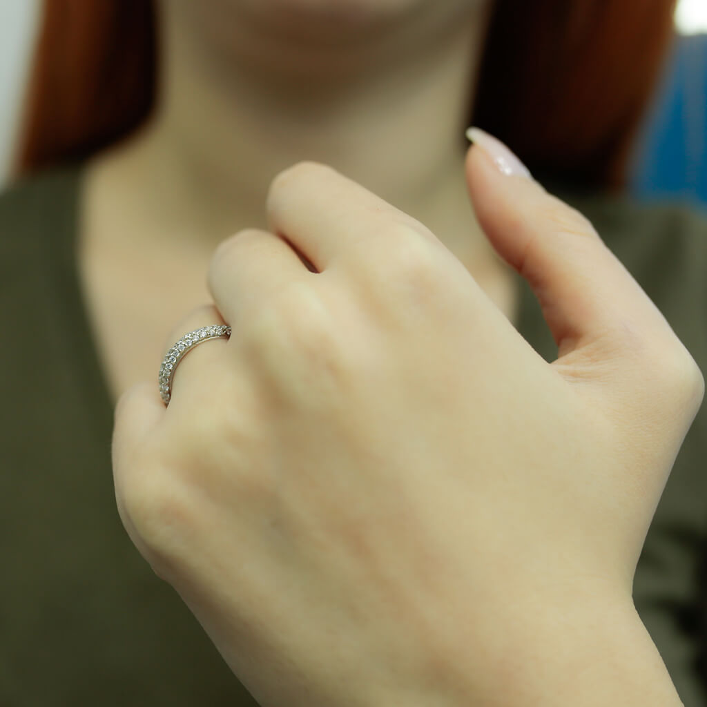 0.39 Carat Diamond Half Ring