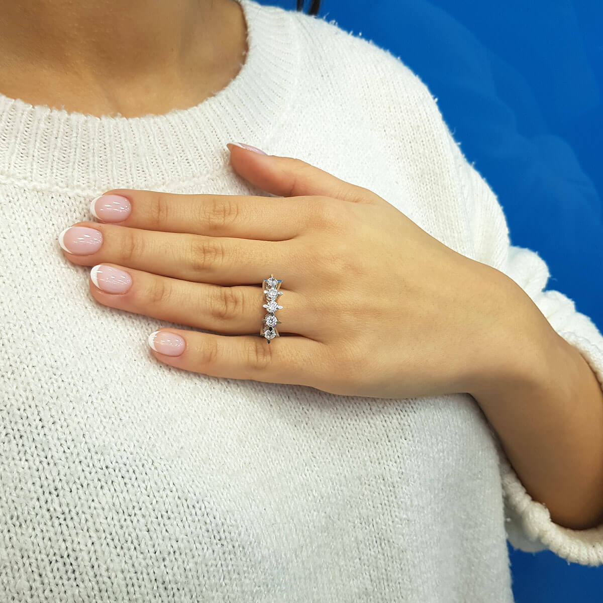 0.95 Carat Diamond Five-Stone Ring