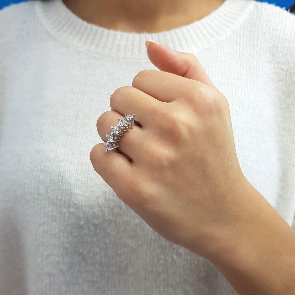 0.95 Carat Diamond Five-Stone Ring