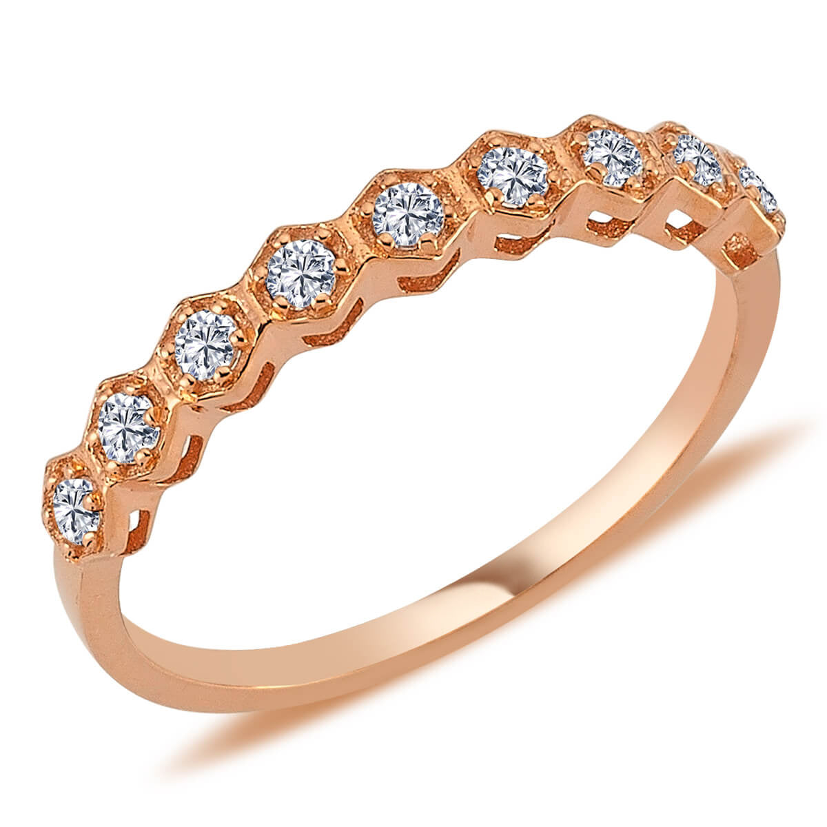 Diamond Honeycomb Ring