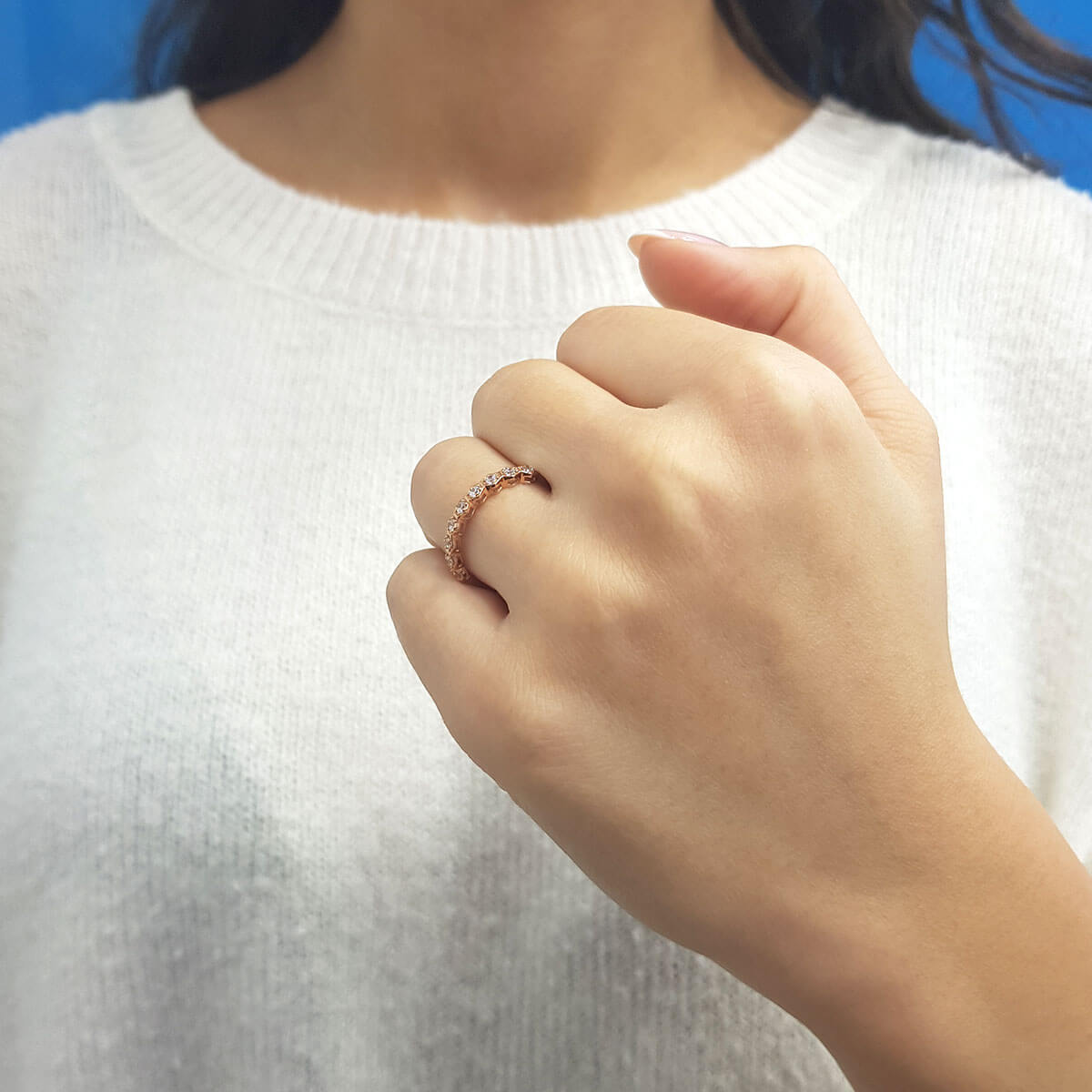 Diamond Honeycomb Ring