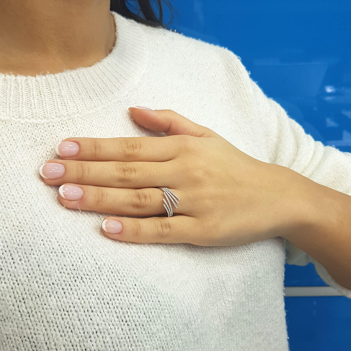 Multi-Line Diamond Ring