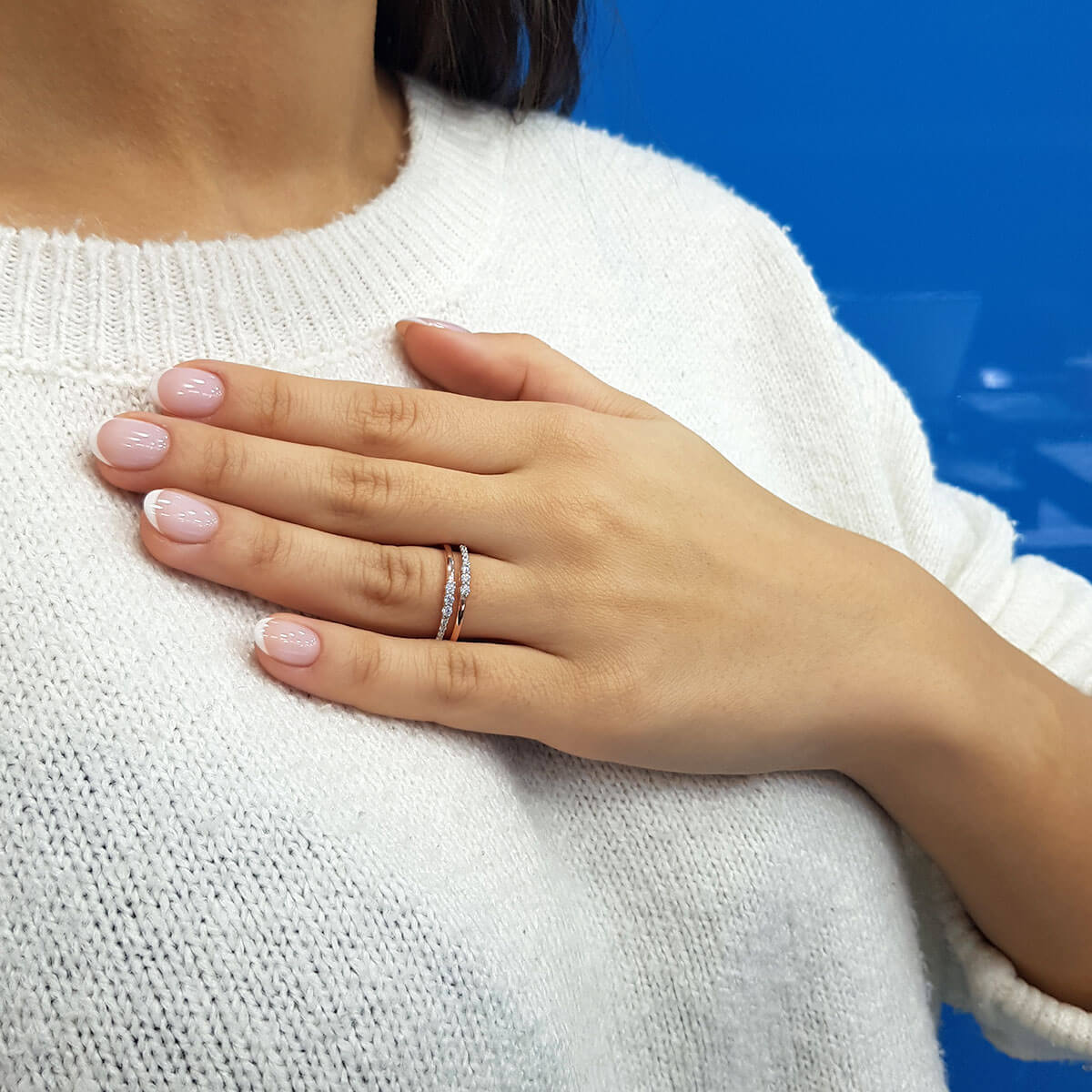 Diamond Twin Emar Ring