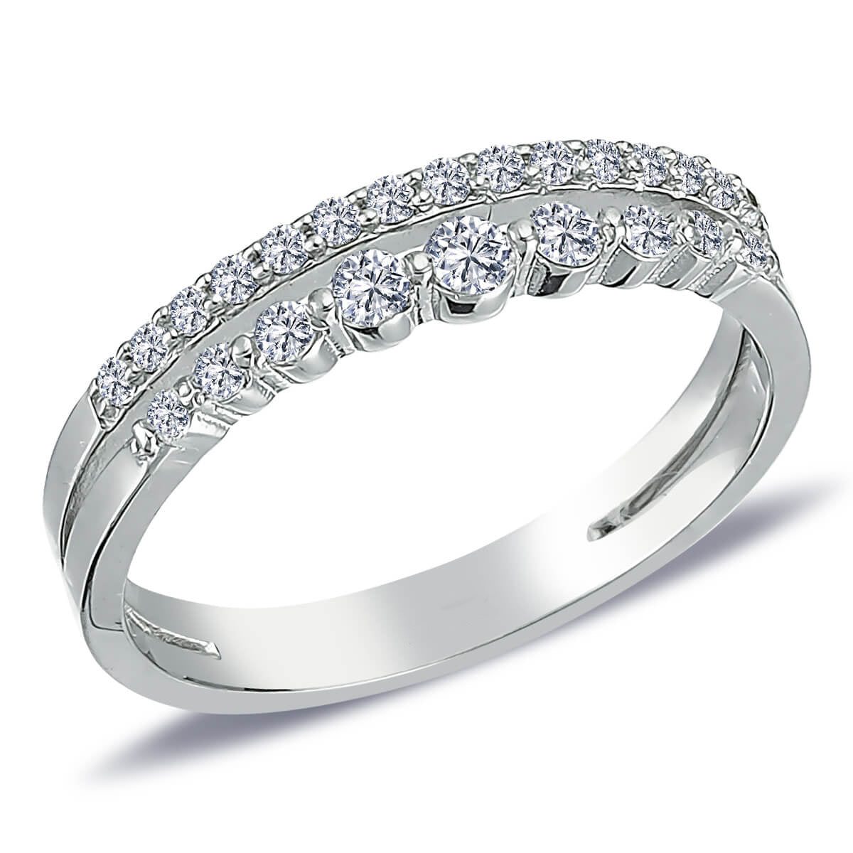Diamond-Studded Double Semsara Ring