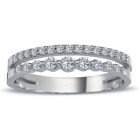 Diamond-Studded Double Semsara Ring