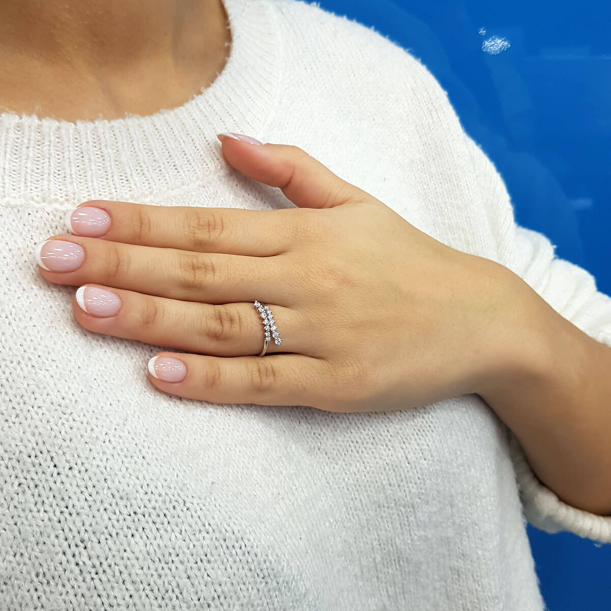 Diamond-Studded Leilan Ring