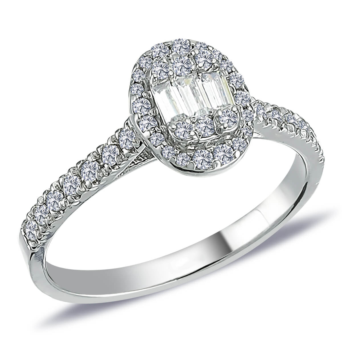0.39 Carat Baguette Diamond Ring