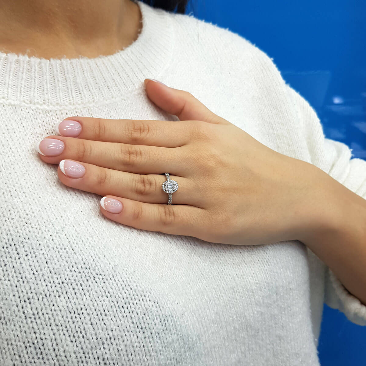 0.39 Carat Baguette Diamond Ring