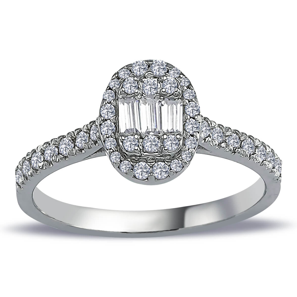 0.39 Carat Baguette Diamond Ring
