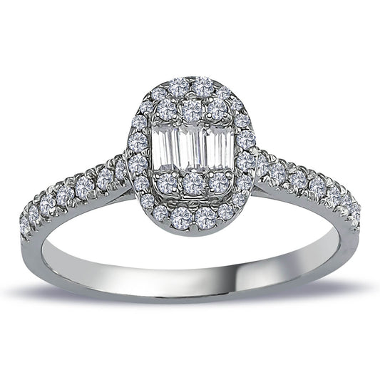 0.39 Carat Baguette Diamond Ring