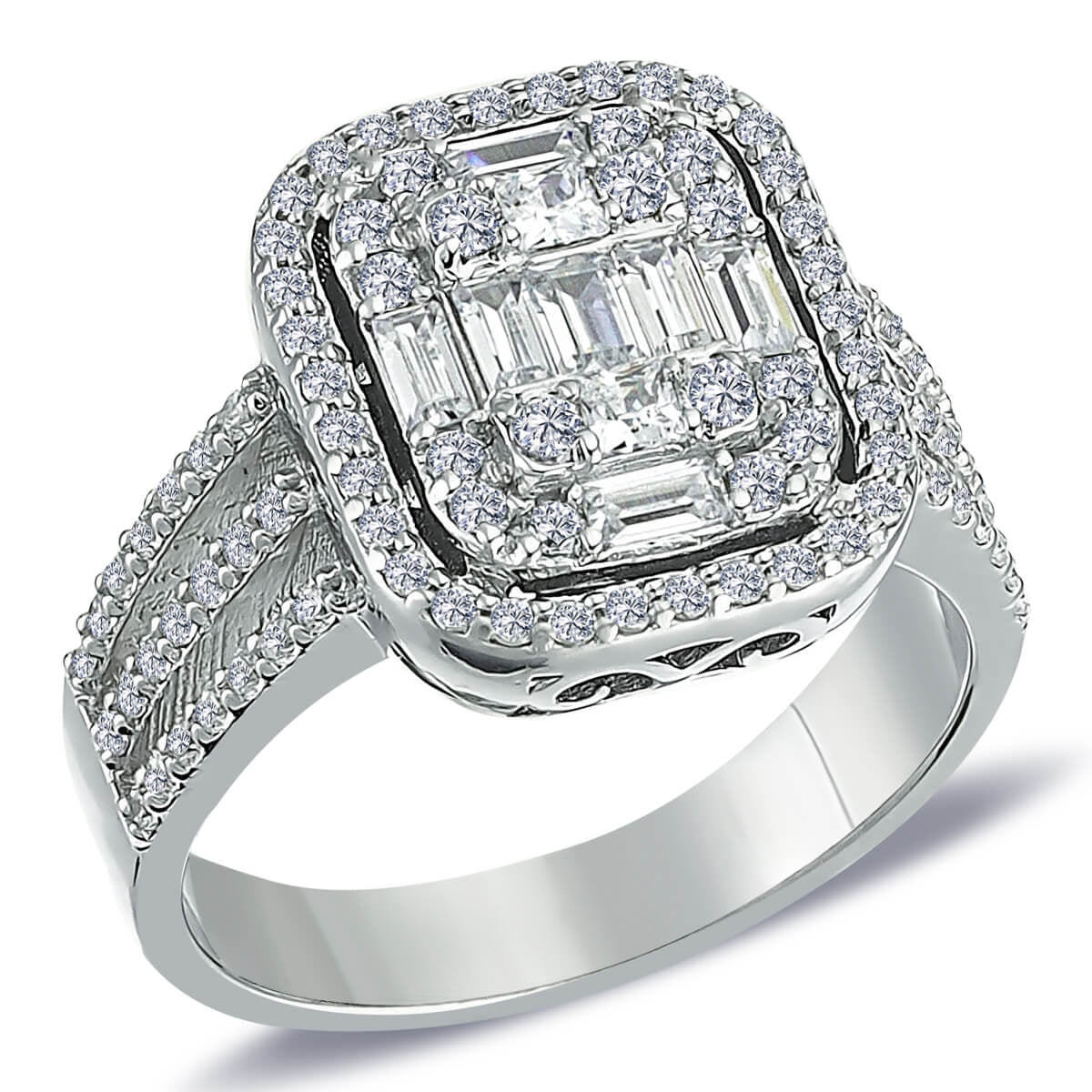 1.07 Carat Baguette Diamond Ring