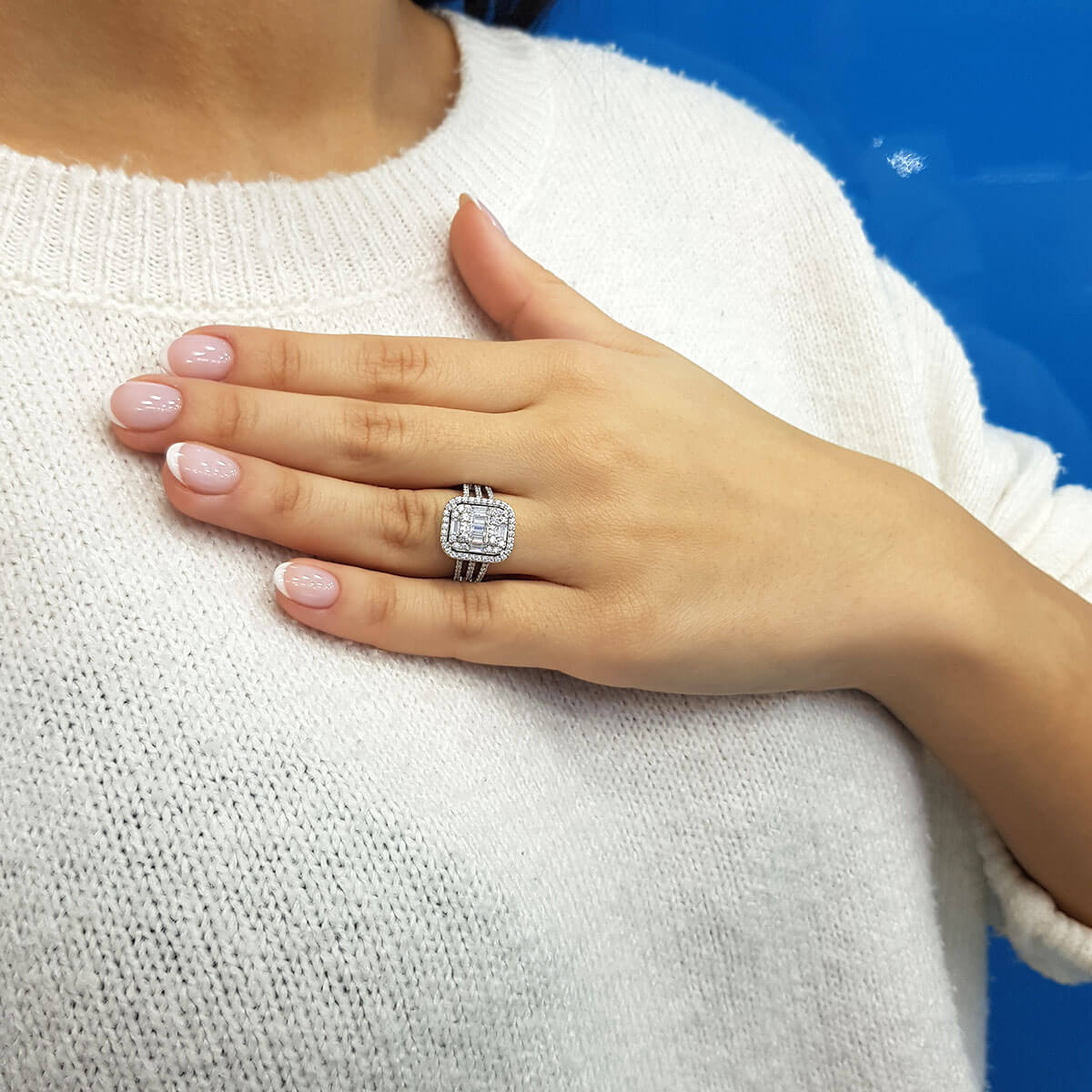 1.07 Carat Baguette Diamond Ring