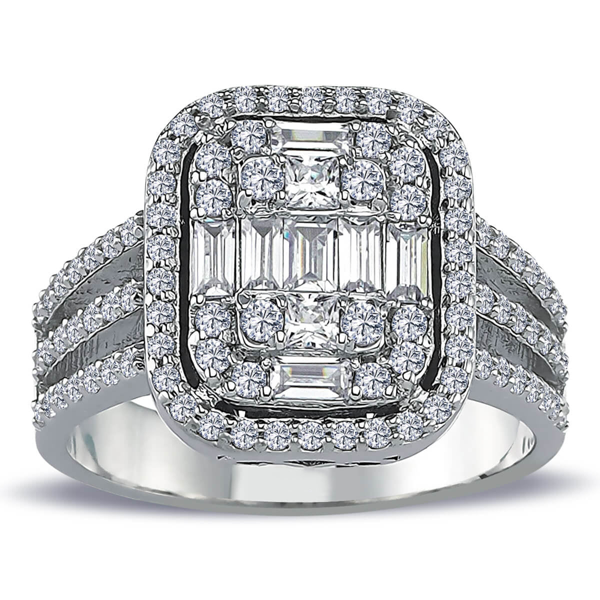 1.07 Carat Baguette Diamond Ring