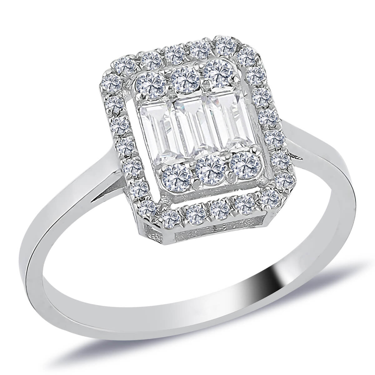 0.68 Carat Baguette Diamond Ring