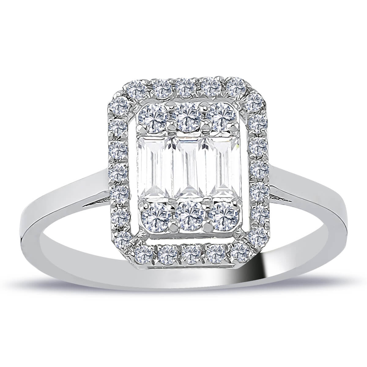 0.68 Carat Baguette Diamond Ring
