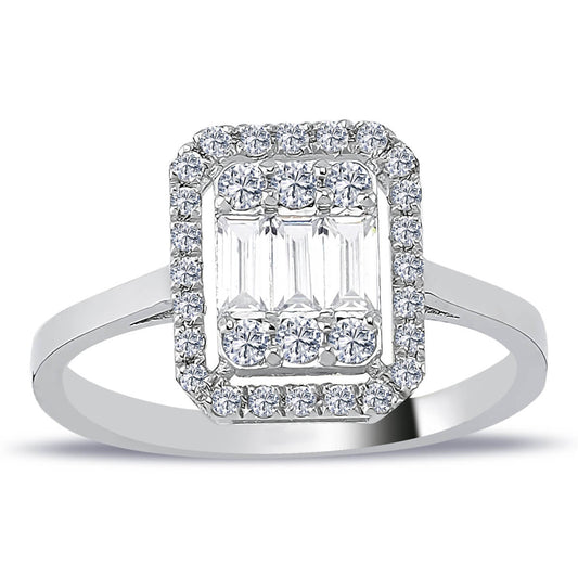 0.68 Carat Baguette Diamond Ring