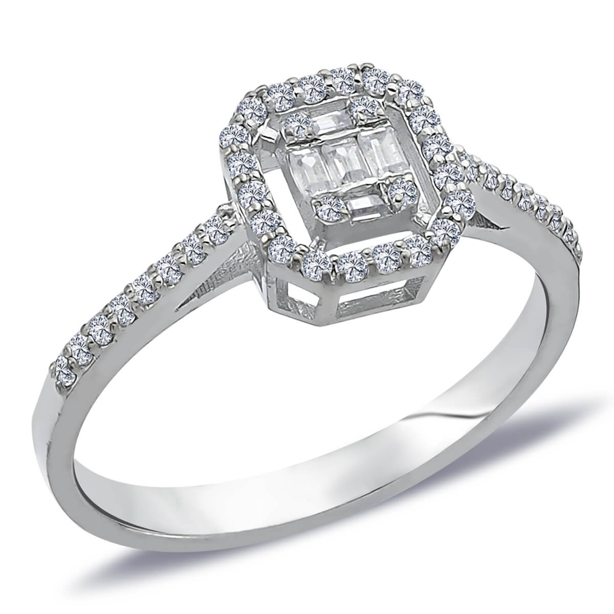 0.32 Carat Baguette Diamond Ring