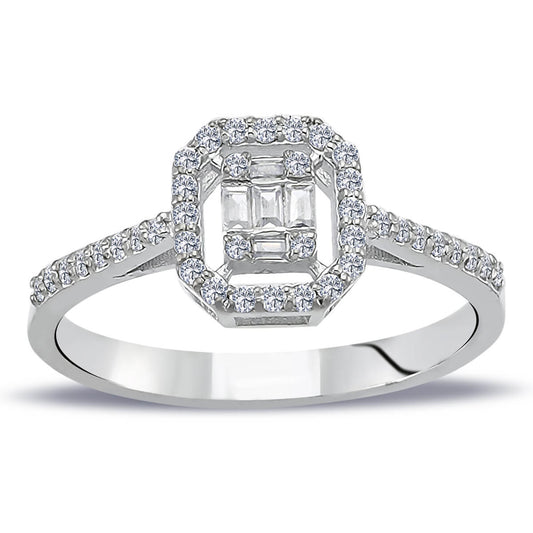 0.32 Carat Baguette Diamond Ring