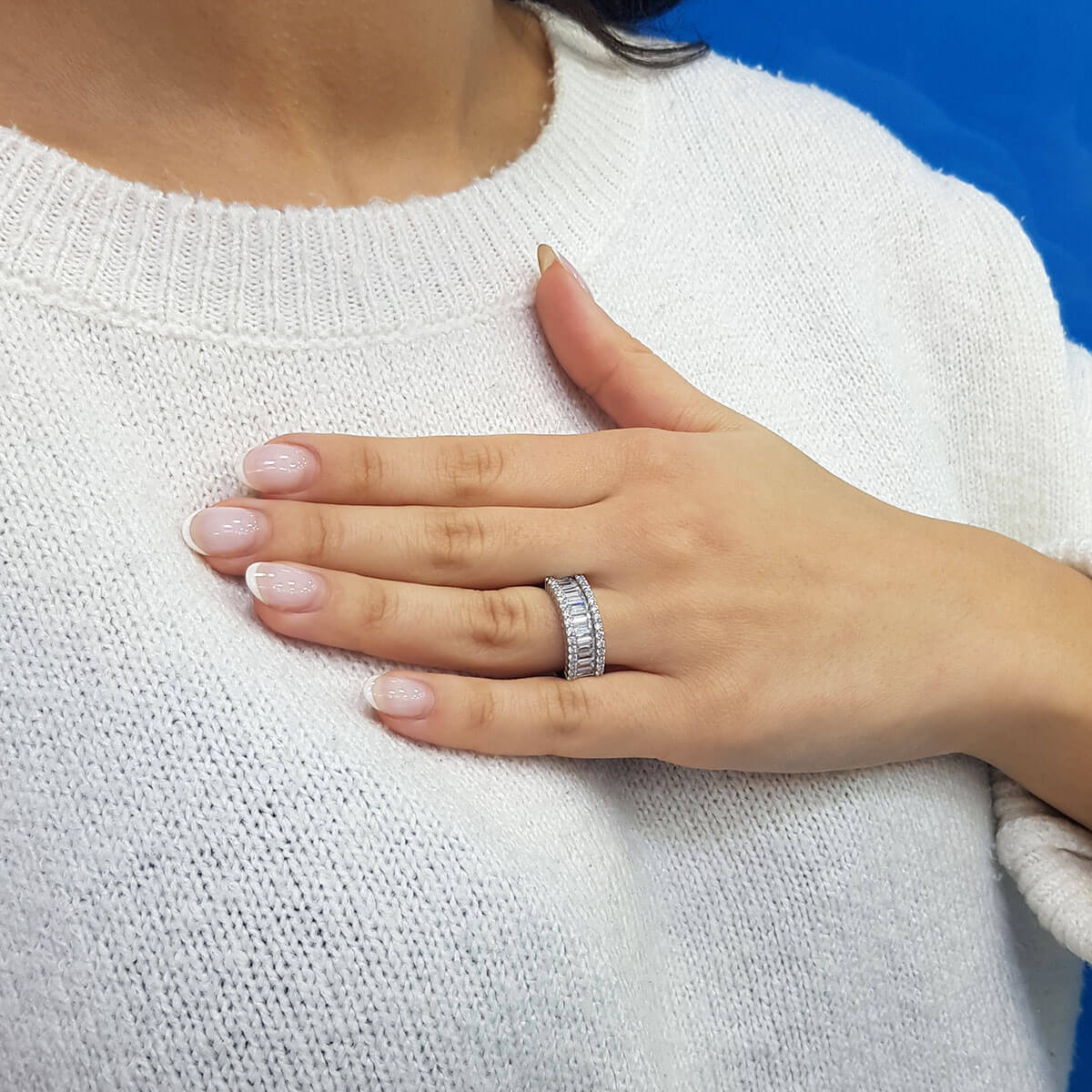 2.01 Carat Baguette Diamond Half-Eternity Ring