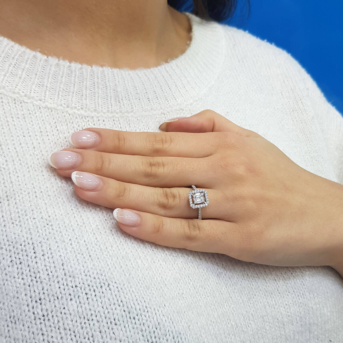 0.43 Carat Baguette & Four-Corner Diamond Ring