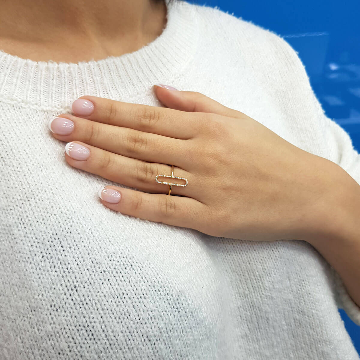 Diamond Trombone Ring