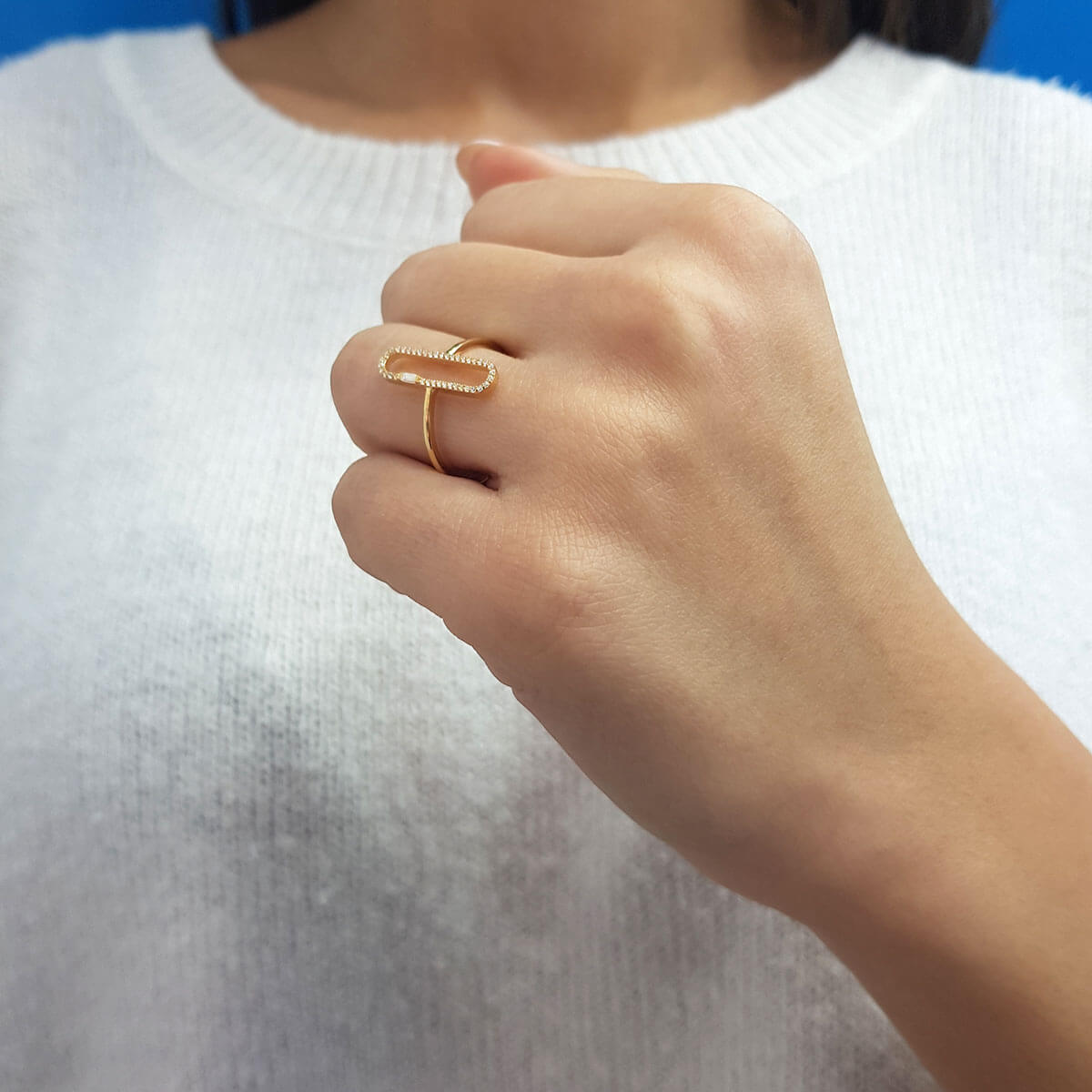 Diamond Trombone Ring