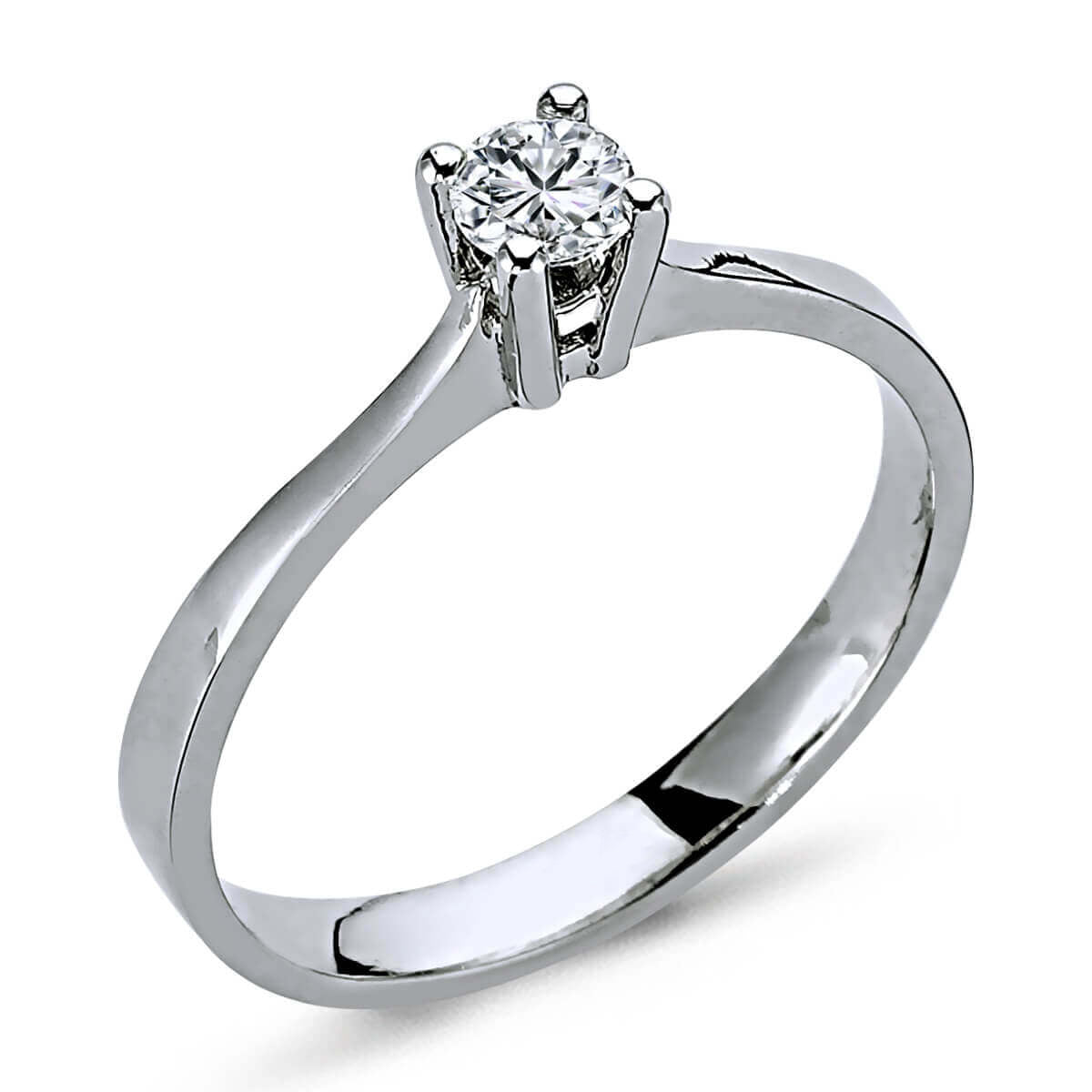 D-VS 0.19 Carat Diamond Solitaire Ring