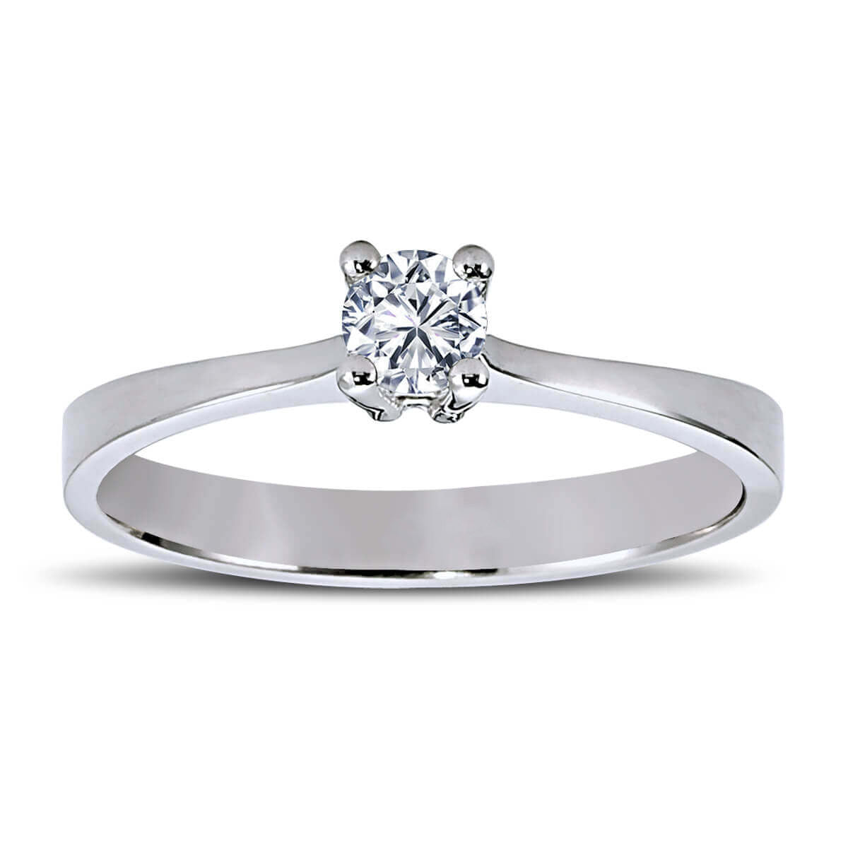 D-VS 0.19 Carat Diamond Solitaire Ring