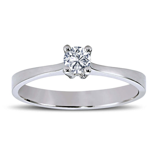 D-VS 0.19 Carat Diamond Solitaire Ring