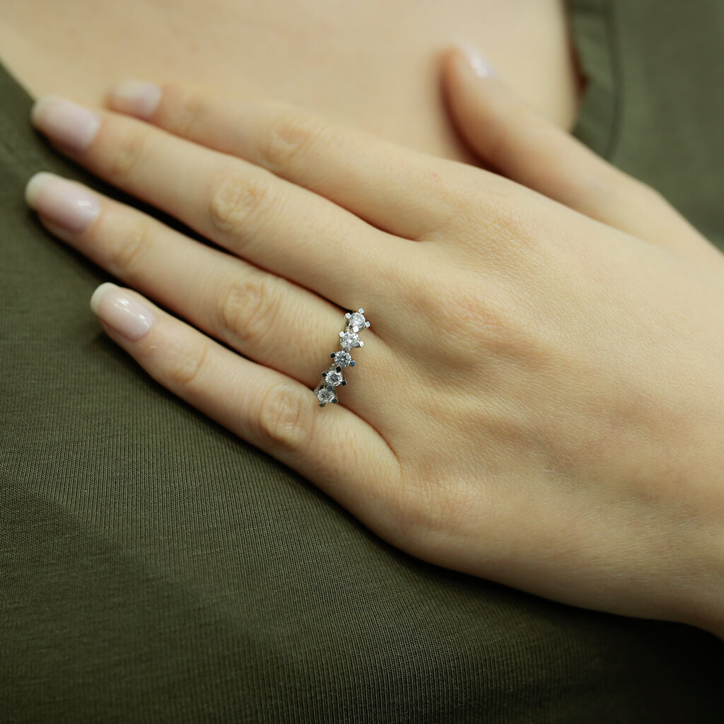 0.51 Carat Diamond Five-Stone Ring