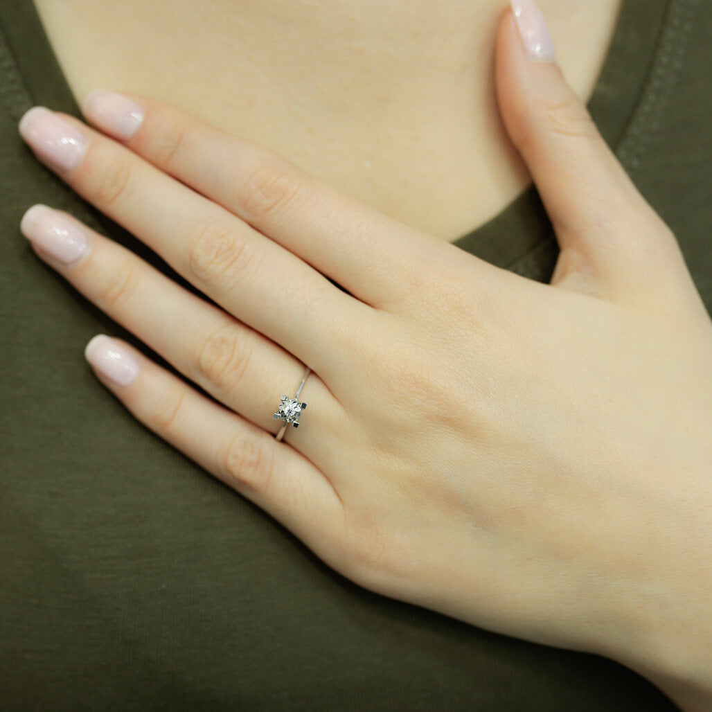 0.40 Carat Effect Diamond Solitaire Ring