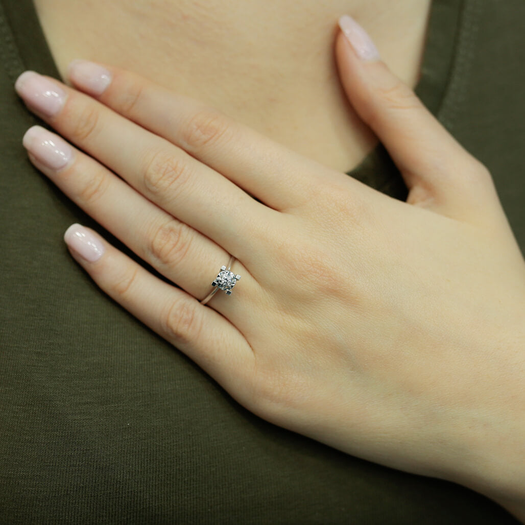 0.60 Carat Effect Diamond Solitaire Ring