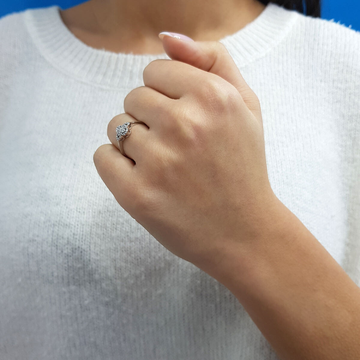 Diamond Four-Leaf Clover Ring