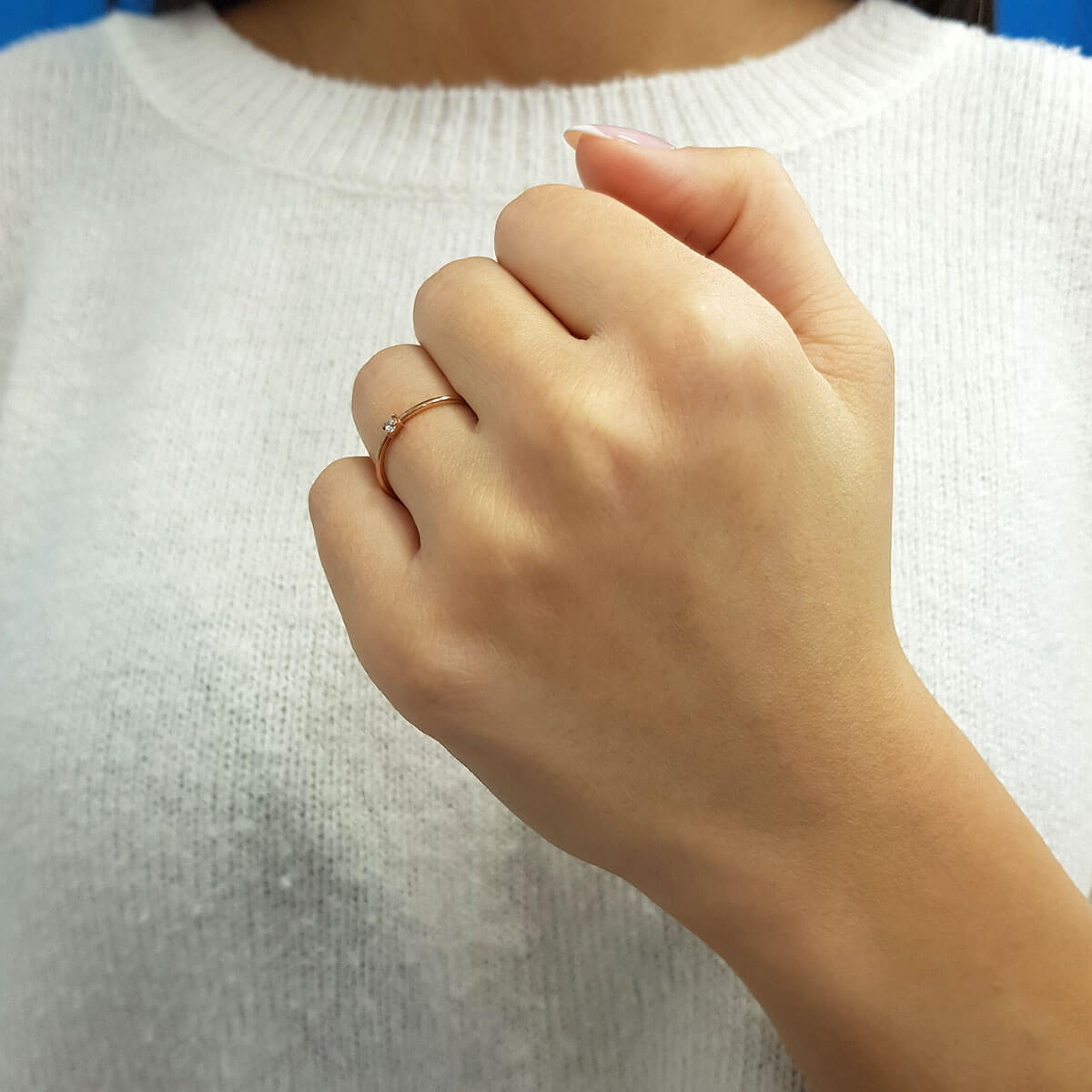 0.04 Carat Diamond Solitaire Ring