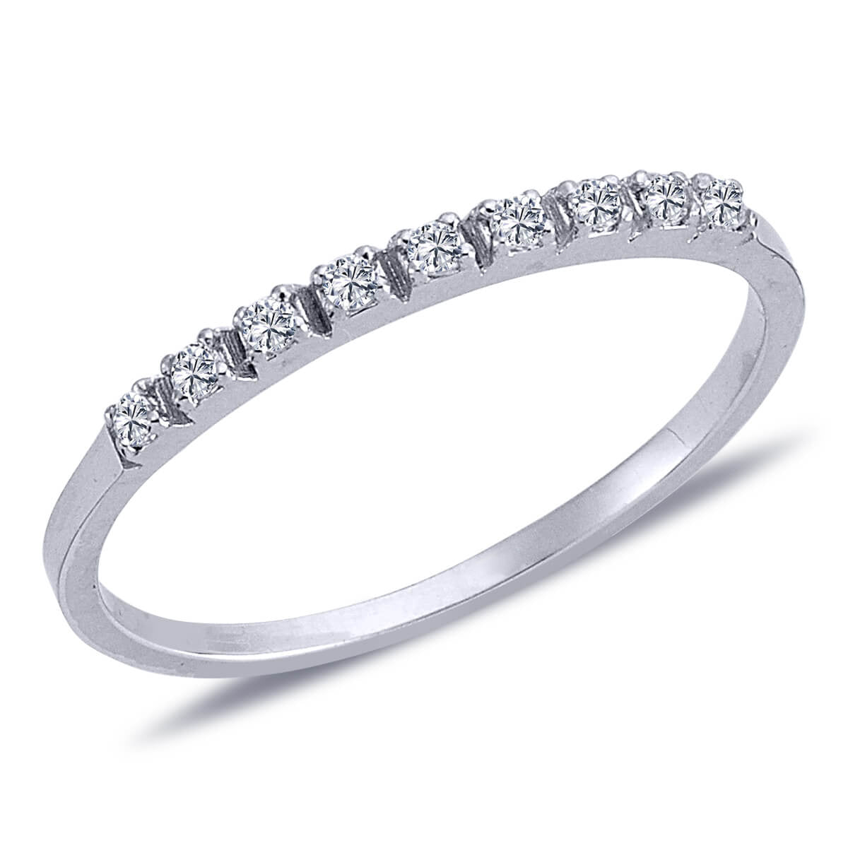 0.09 Carat Diamond Half-Turquoise Ring