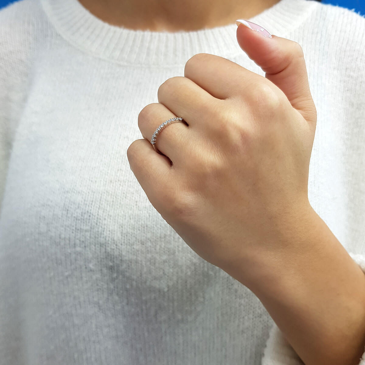 0.18 Carat Diamond Half-Eternity Ring