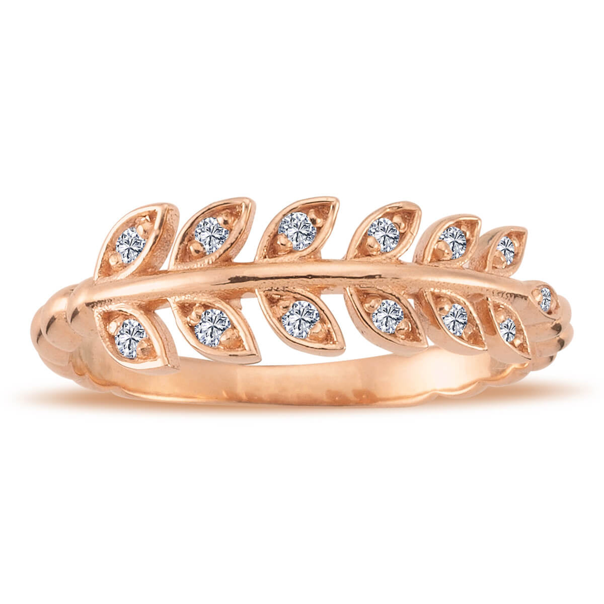 Olive Branch Diamond Ring