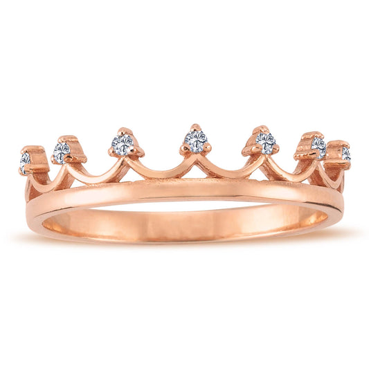 Diamond-Studded Crown Ring
