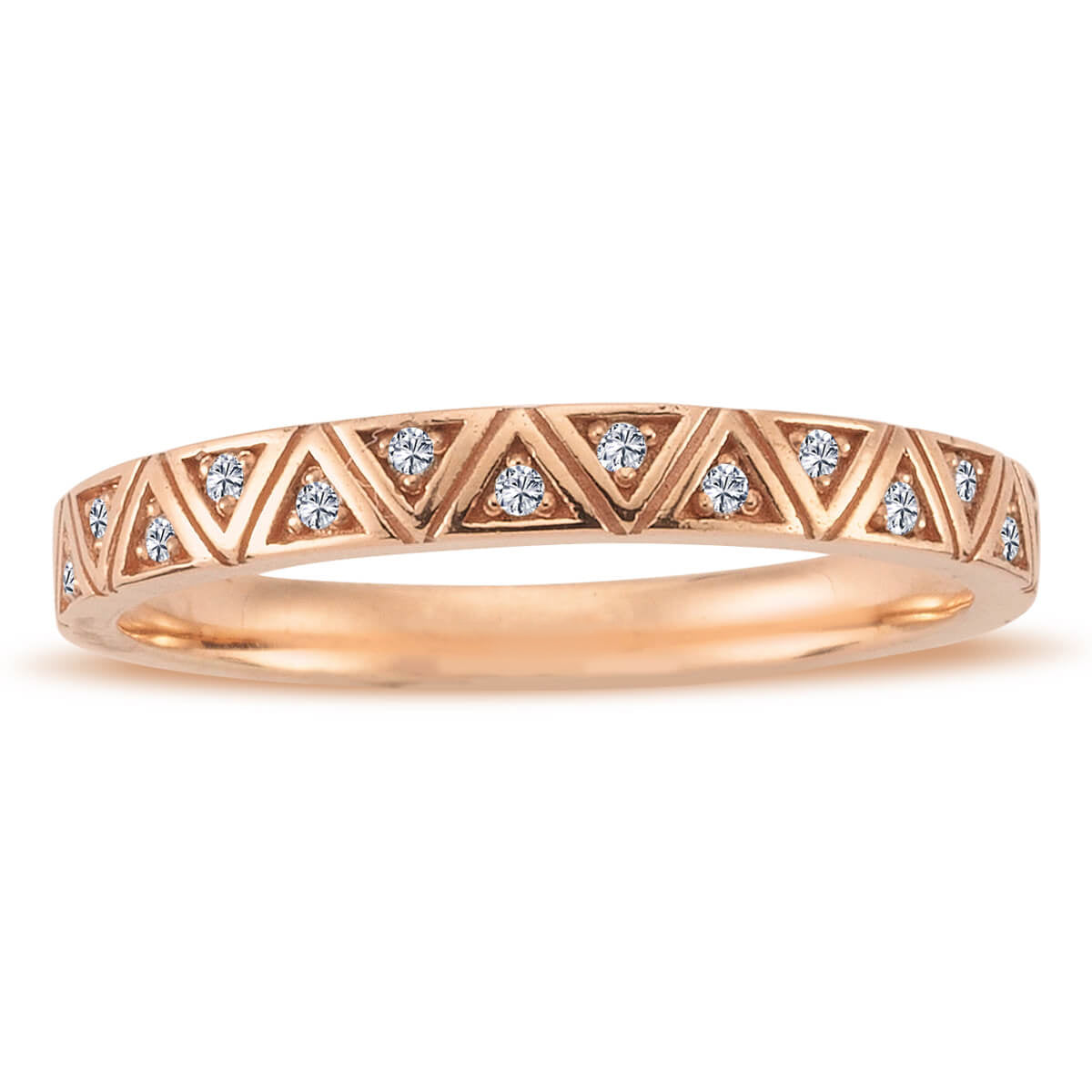 Diamond Triangle Stack Ring