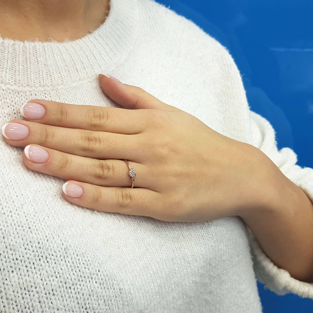 Diamond Double Heart Ring