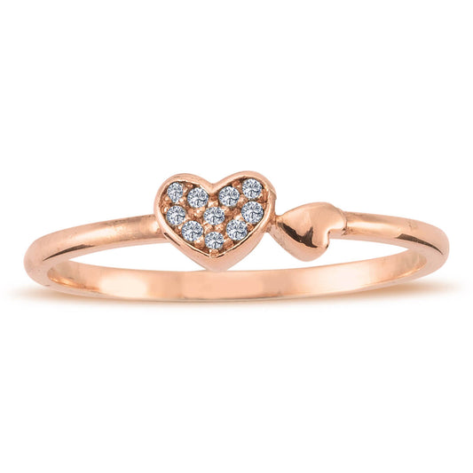 Diamond Double Heart Ring