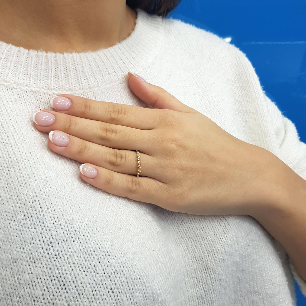 Baguette and Round Diamond Ebla Ring